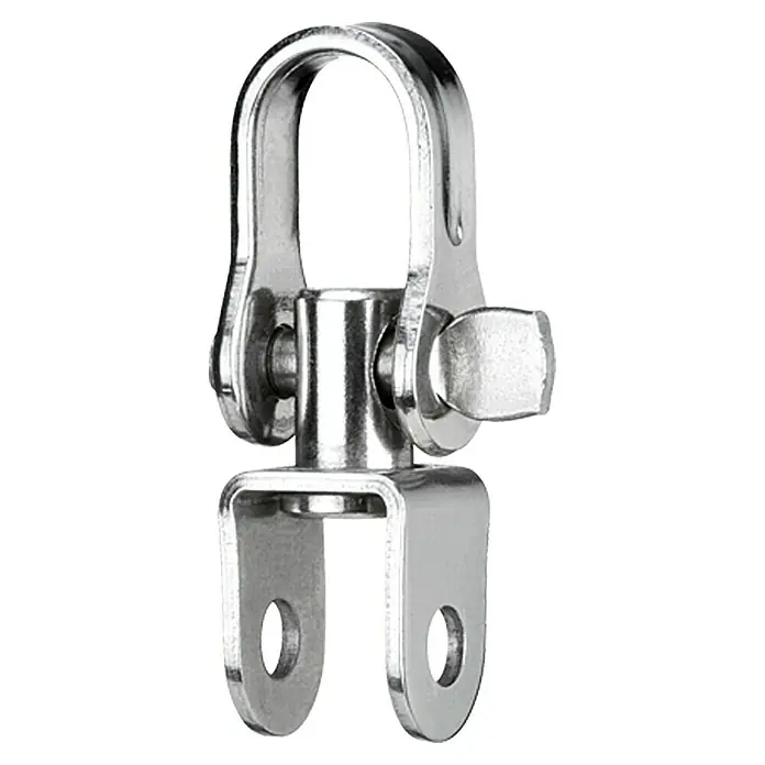 Sprenger Wirbelschäkel - Schotstärke: 10 mm, Edelstahl - Drehbarer Schäkel aus Edelstahl, ideal für verschiedene Anwendungen im Marinebereich. Er ist robust und bietet sichere Verbindungen.