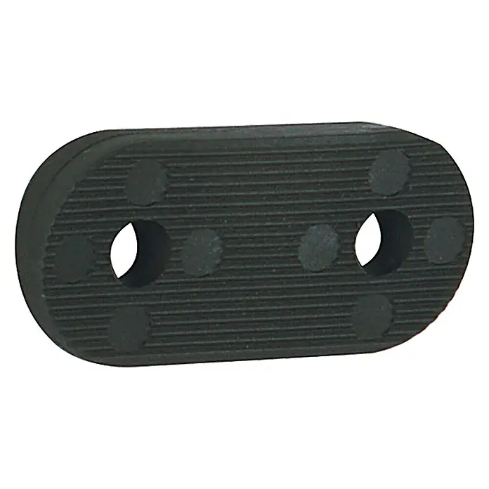 Sprenger Unterlegkeil - Geeignet für: 8 - 13 mm Schotklemmen, Kunststoff, 2 Stk. - Schwarzer Gummi-Vibrationsdämpfer mit horizontalen Rillen und zwei Aussparungen für die Befestigung.