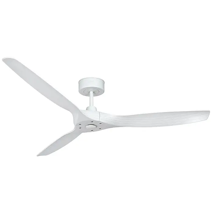 Vam Deckenventilator Outdoor DC Deckenventilator LINES weiß 153 cm - weiß, 1.530 mm, 37 W - Eleganter weißer Deckenventilator mit drei aerodynamischen Rotorblättern und minimalistischem Motor.