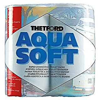 Papel higiénico Aqua Soft (Número de ruedas: 4 ud., Número de hojas: 250 ud.)