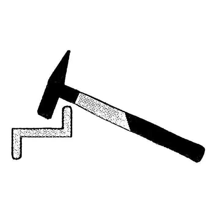 Wisent Schlosserhammer200 g, Holz Hickory