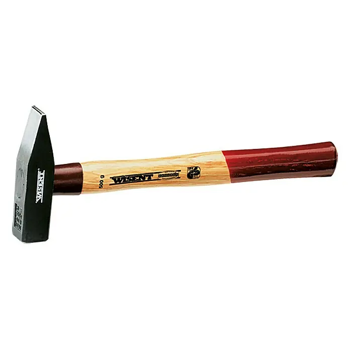 Wisent Schlosserhammer200 g, Holz Hickory - Ein Maurerhammer der Marke Wisent mit einem Gewicht von 500 g, ideal für Bauarbeiten und Heimwerkerprojekte.