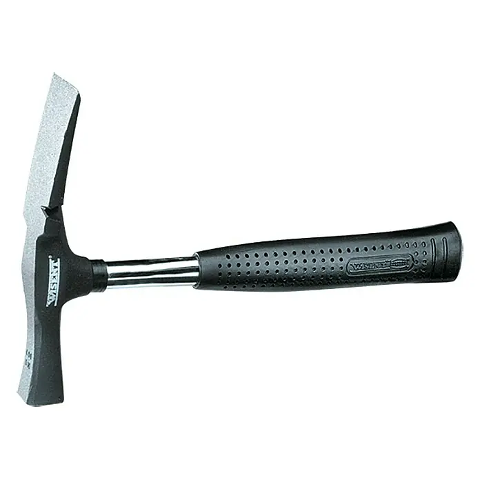 Wisent Maurerhammer600 g, Stahlrohr - Geologenhammer mit schwarzem Griff, perfekt für Feldstudien und Gesteinssammlungen. Das Werkzeug für präzise Arbeit.