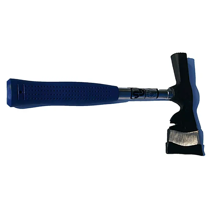 Wisent Gipserbeil - 570 g - Ein robustes Schlagwerkzeug mit blauem Griff und schwarzem Kopf. Ideal für präzise Arbeiten, die sowohl Kraft als auch Kontrolle erfordern.