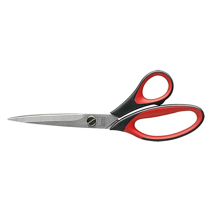 Wisent Mehrzweck-Schere - Schnittlänge: 80 mm, Länge: 200 mm - Scharfe Schneiderschere mit rot-schwarzem Griff für präzises Schneiden von Stoffen und Papier. Vielseitige Schere für Handwerk und Büro.