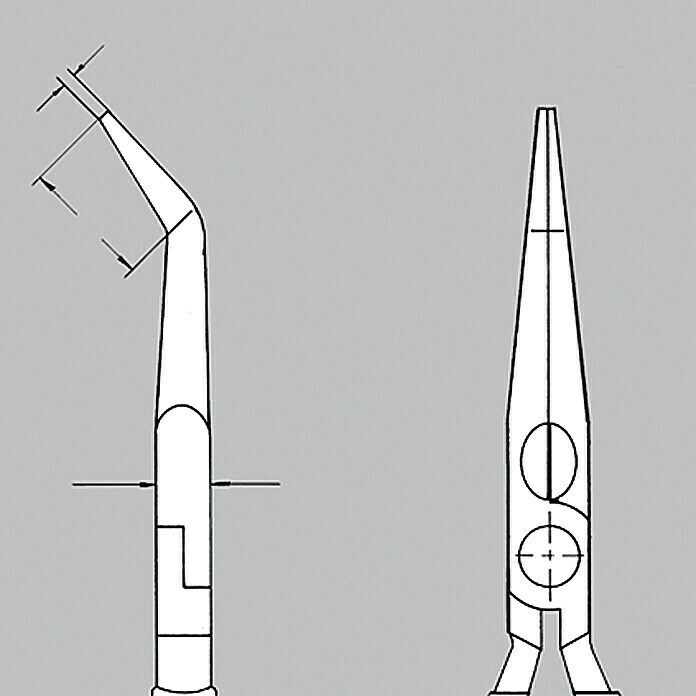 Knipex FlachrundzangeFlach-rund, Länge: 200 mm, Mit Schneide Unknown