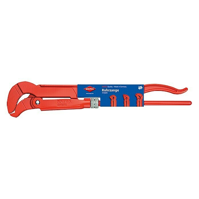 Knipex Eckrohrzange Ecogrip2″, Länge: 560 mm, Rot Front View