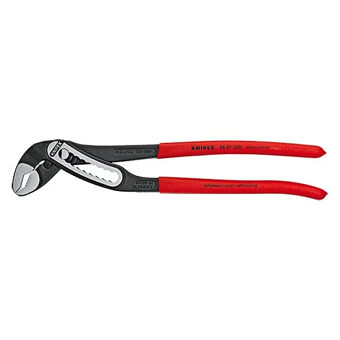 Knipex Wasserpumpenzange Alligator - Länge: 300 mm - Bild einer KNIPEX 88 01 300 Wasserpumpenzange, ein hochwertiges Werkzeug für professionelle Anwendungen. Robuste Ausführung und präzise Verarbeitung.