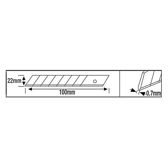 Wisent Cuttermesser MA 100Klingenbreite: 22 mm, Klingenstärke: 0,7 mm Unknown