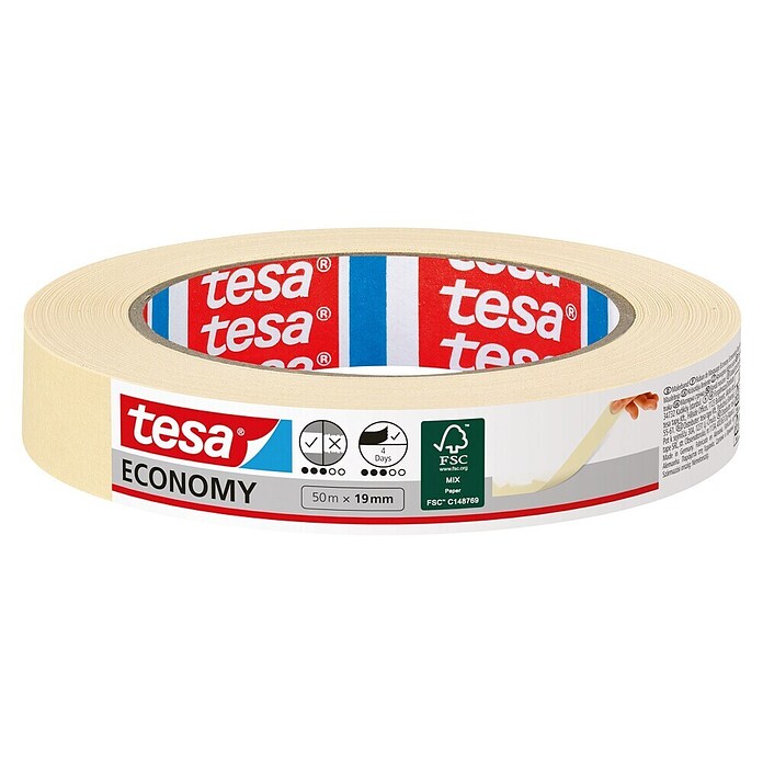 Tesa Maler-Krepp Basic (50 m x 19 mm)