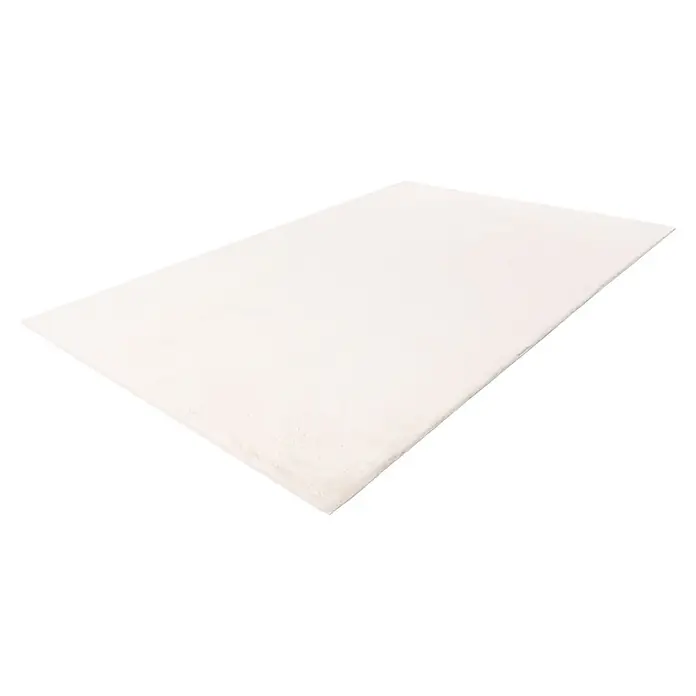 Kayoom Fellteppich Emperor 525 - Elfenbein, 290 x 200 cm, 100 % Polyester - Weißer rechteckiger Teppich mit weicher, texturierter Oberfläche.