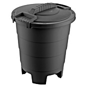 Standard-Mülleimer Maya (50 l, Schwarz, Kunststoff, Rund) | BAUHAUS