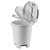 Standard-Mülleimer Maya (23 l, Hellgrau, Kunststoff, Rund) | BAUHAUS