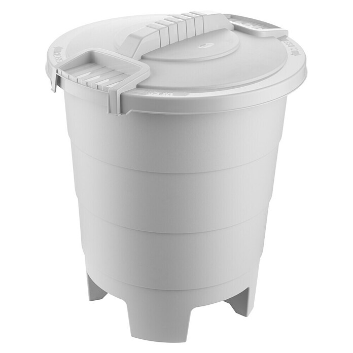 Standard-Mülleimer Maya (50 l, Hellgrau, Kunststoff, Rund) | BAUHAUS