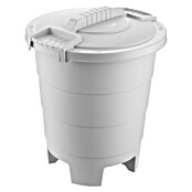 Standard-Mülleimer Maya (50 l, Hellgrau, Kunststoff, Rund) | BAUHAUS
