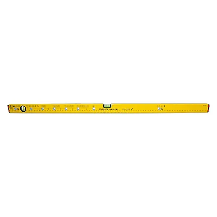 Stabila Wasserwaage Typ 70 electric - Länge: 120 cm, Anzahl Libellen: 2 Stk. - Gelbe Wasserwaage von Stabila, Modell Typ 196-2 Electric mit drei Libellen zur Ausrichtung. Ideal für Elektroinstallationen.