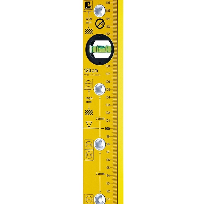 Stabila Waterpas Typ 70 electric (Lengte: 120 cm, Aantal libellen: 2)