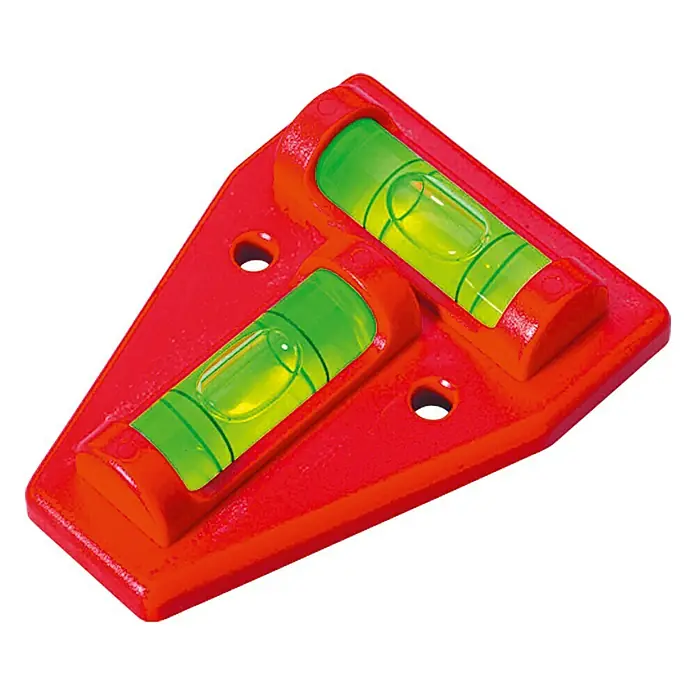 Stabila Wasserwaage 2D-Level - Länge: 6 cm, Anzahl Libellen: 2 Stk. - Rote Torpedo-Wasserwaage mit zwei Libellen zur präzisen Ausrichtung, ideal für Heimwerker und Profis.