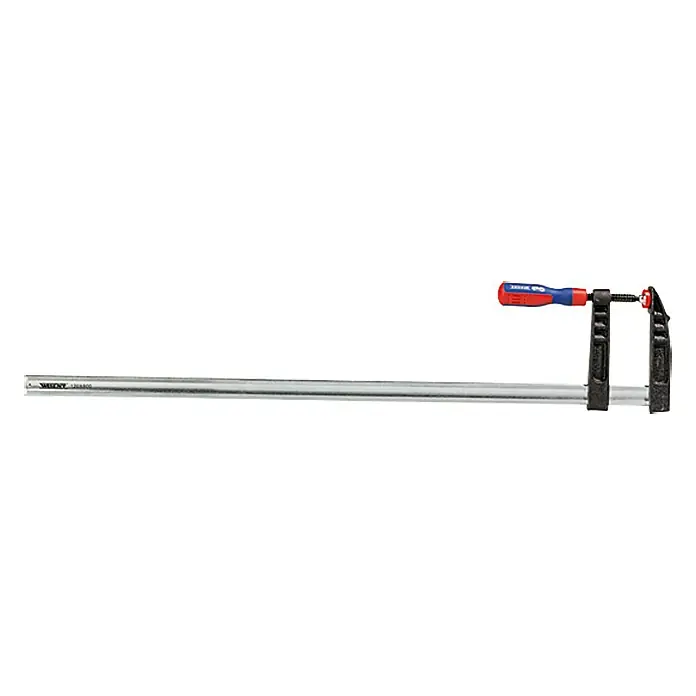Wisent Sargento - Anchura de sujeción: 800 mm, Apertura máxima: 120 mm - Imagen de un sargento de acero, una herramienta indispensable para una sujeción precisa y segura en trabajos de madera y metal.