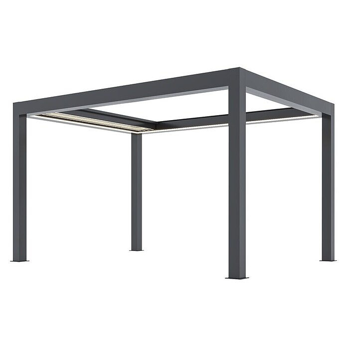 Pergola Bellano Cabrio S200 3x4  (Do x Š x V: 3.106 x 4.106 x 2.554 mm, Aluminij, Barva ogrodja: Antracit) | 8298 - Gartenzelte/Pavillons | ICFA - Sonnenschutz | ICF - Sonnenschutz | IC - Freizeit im Garten | I - Stadtgarten | BAUHAUS