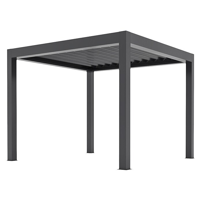 Pergola Bellano Cabrio S200 3x3  (Do x Š x V: 3.106 x 3.106 x 2.554 mm, Aluminij, Barva ogrodja: Antracit) | 8298 - Gartenzelte/Pavillons | ICFA - Sonnenschutz | ICF - Sonnenschutz | IC - Freizeit im Garten | I - Stadtgarten | BAUHAUS