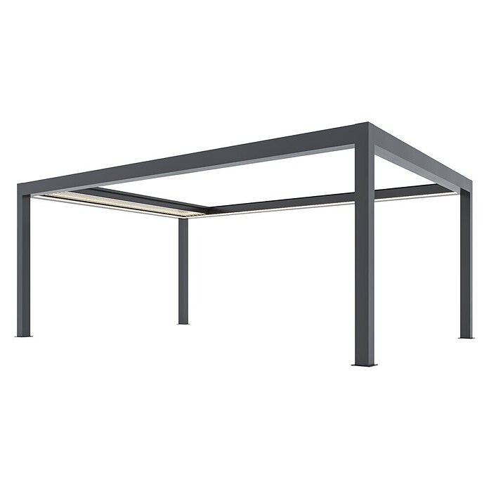 Pergola Bellano Cabrio S200 4x6  (Do x Š x V: 4.106 x 6.106 x 2.554 mm, Aluminij, Barva ogrodja: Antracit) | 8298 - Gartenzelte/Pavillons | ICFA - Sonnenschutz | ICF - Sonnenschutz | IC - Freizeit im Garten | I - Stadtgarten | BAUHAUS