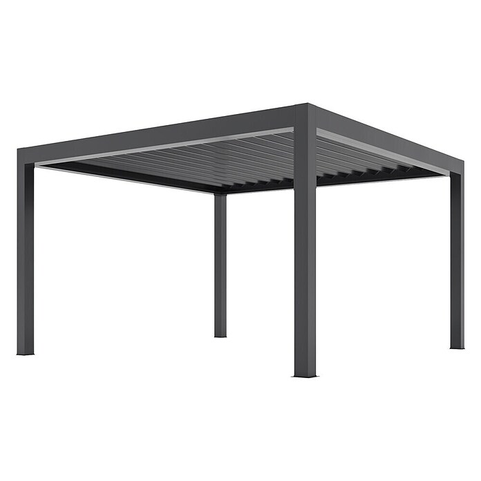 Pergola Bellano Cabrio S200 4x4  (Do x Š x V: 4.106 x 4.106 x 2.554 mm, Aluminij, Barva ogrodja: Antracit) | 8298 - Gartenzelte/Pavillons | ICFA - Sonnenschutz | ICF - Sonnenschutz | IC - Freizeit im Garten | I - Stadtgarten | BAUHAUS