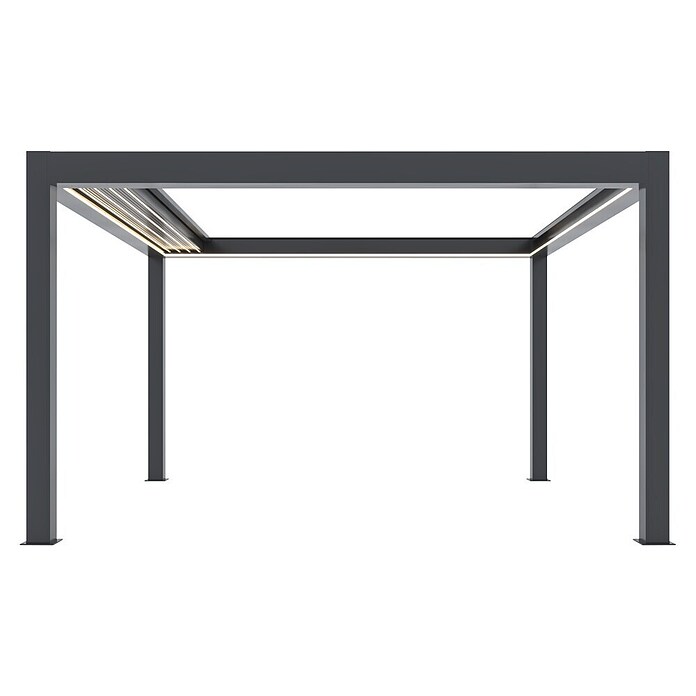 Pergola Bellano Cabrio S200 4x4  (Do x Š x V: 4.106 x 4.106 x 2.554 mm, Aluminij, Barva ogrodja: Antracit) | 8298 - Gartenzelte/Pavillons | ICFA - Sonnenschutz | ICF - Sonnenschutz | IC - Freizeit im Garten | I - Stadtgarten | BAUHAUS