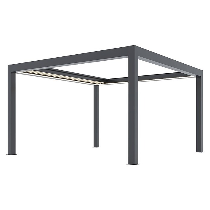 Pergola Bellano Cabrio S200 4x4  (Do x Š x V: 4.106 x 4.106 x 2.554 mm, Aluminij, Barva ogrodja: Antracit) | 8298 - Gartenzelte/Pavillons | ICFA - Sonnenschutz | ICF - Sonnenschutz | IC - Freizeit im Garten | I - Stadtgarten | BAUHAUS