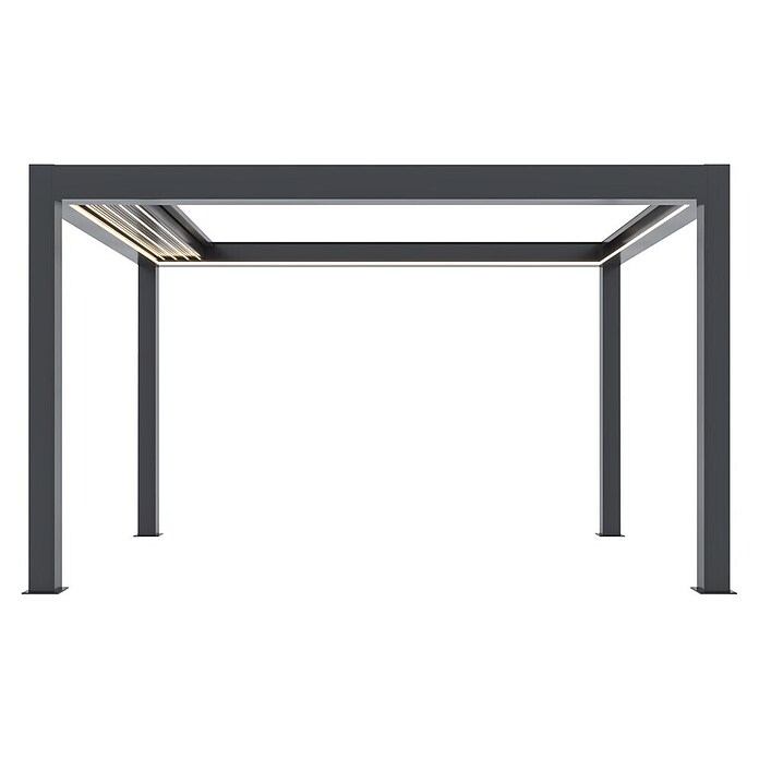 Pergola Bellano Cabrio S200 3x4  (Do x Š x V: 3.106 x 4.106 x 2.554 mm, Aluminij, Barva ogrodja: Antracit) | 8298 - Gartenzelte/Pavillons | ICFA - Sonnenschutz | ICF - Sonnenschutz | IC - Freizeit im Garten | I - Stadtgarten | BAUHAUS