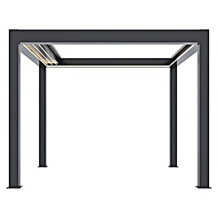 Pergola Bellano Cabrio S200 3x3 (Do x Š x V: 3.106 x 3.106 x 2.554 mm, Aluminij, Barva ogrodja: Antracit)