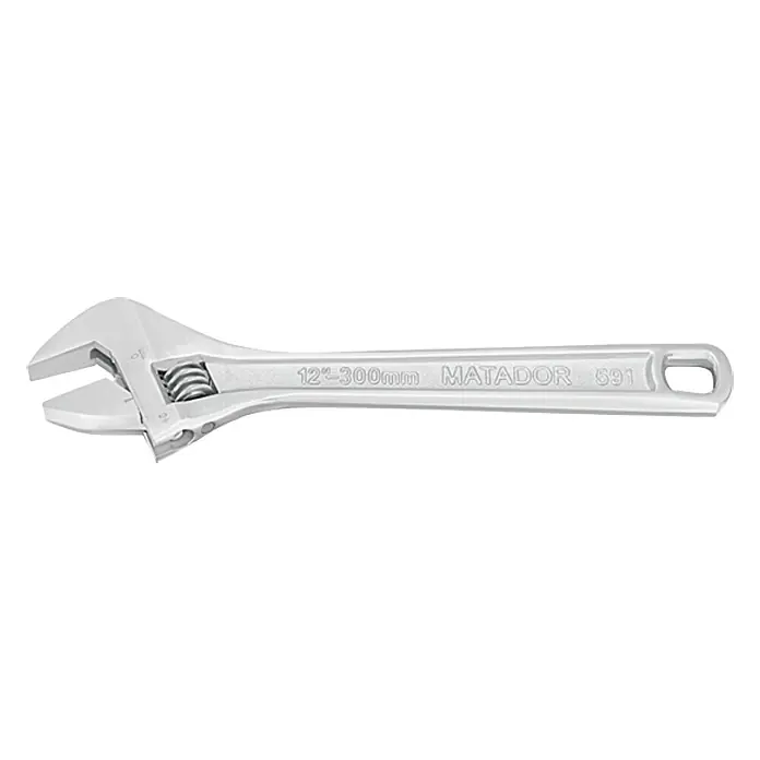 Matador Rollgabelschlüssel - 12″, Länge: 310 mm - Silberner 300mm Matador 691 Schraubenschlüssel für Handwerker und Heimwerker, ideal für vielfältige Reparatur- und Montagearbeiten.