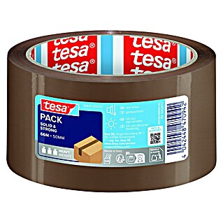 Tesa Pack Paketklebeband Solid & Strong (Braun, 66 m x 50 mm)