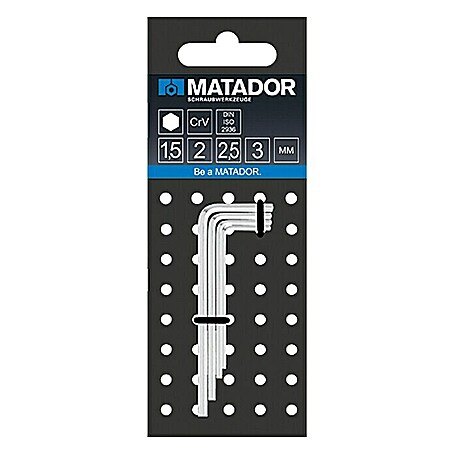 Matador Stiftschlüsselsatz (4 -tlg., null, Innensechskant)