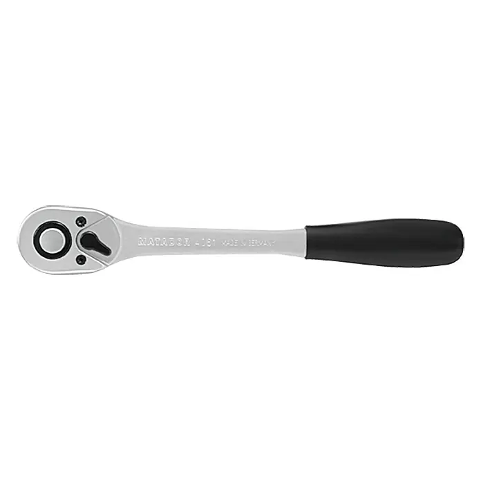 SE Umschaltknarre 11,4 Cm – Schwarz, Mit 1/4"-Adapter, Für Stecknüsse & Bits, Praktischer Drehknopf