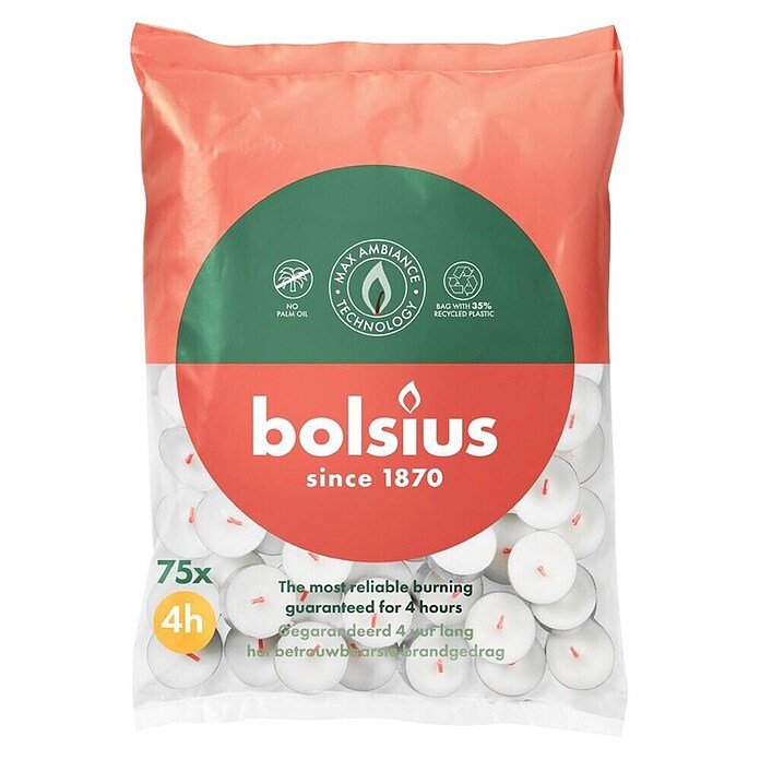 Bolsius Theelicht 4 uur () | BAUHAUS