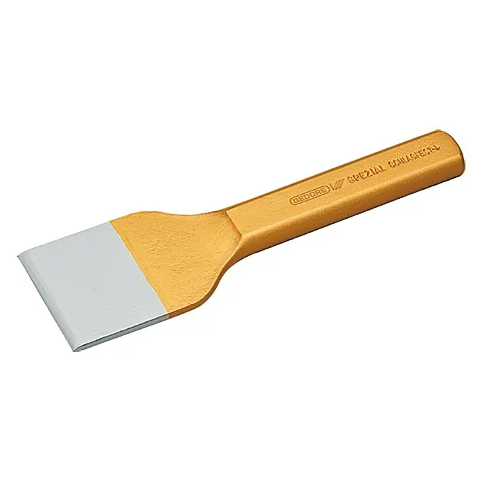 Wisent Fugenmeißel - Breite: 80 mm - Ein goldener Gedore Spezial Breitmeißel, ideal für präzise Arbeiten. Das Werkzeug bietet hohe Qualität und lange Lebensdauer für Profis.