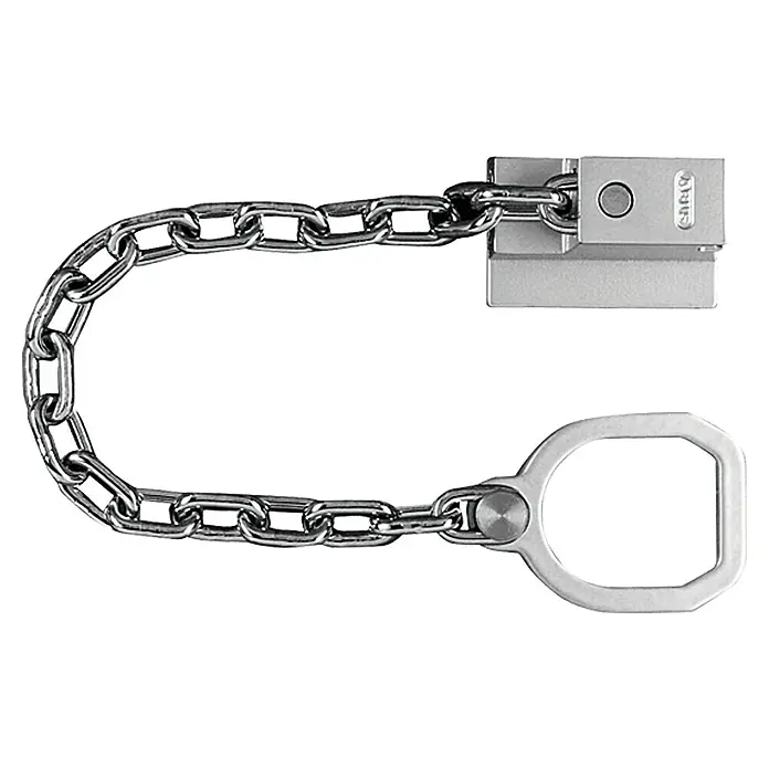 Abus Türgriffkette SK 89 - Kettenlänge: 27 cm, Stahl gehärtet - ABUS Tür-Zusatzsicherung mit Kette und Metallhalterung. Robuste Kette für erhöhte Sicherheit und Schutz vor unbefugtem Zutritt.