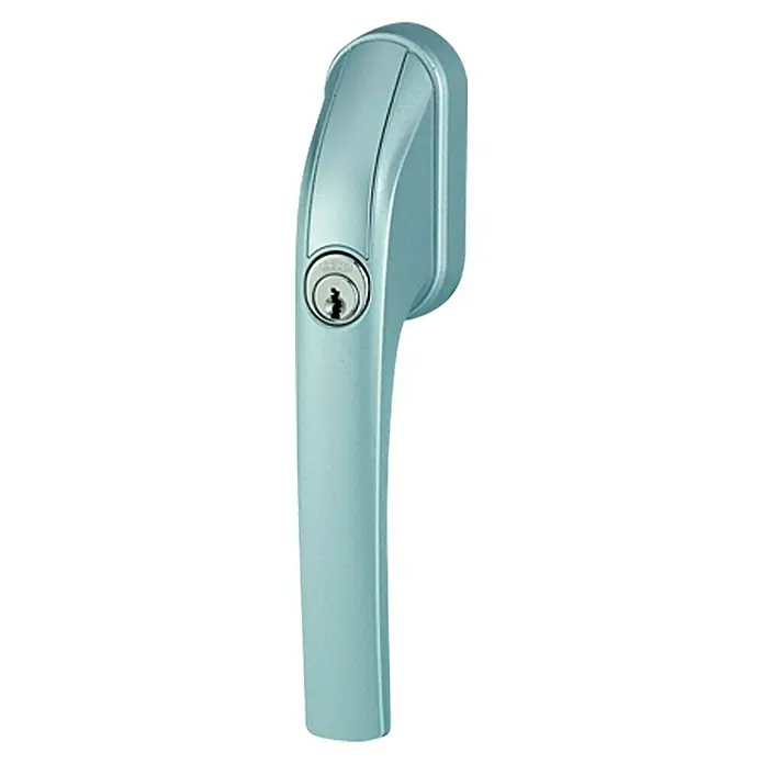 Abus Fenstergriff FG 300 - Universell einsetzbar, Silber, Abschließbar - Ein silberfarbener Fenstergriff mit Schloss für erhöhte Sicherheit, ideal für moderne Fenster.