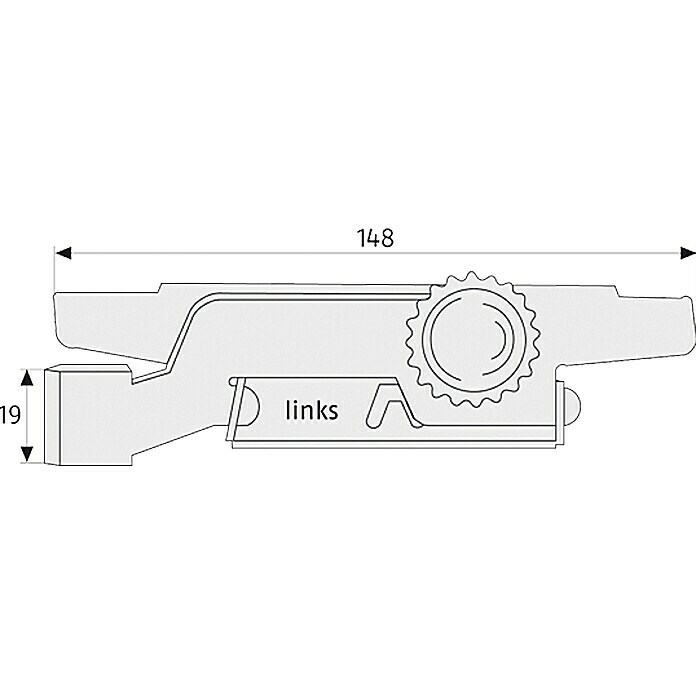 Abus Rollladensicherung RS 97Länge: 148 mm, 2 Stk. Front View