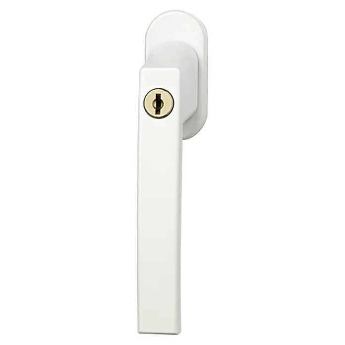 Abus Fenstergriff FG 210 - Weiß, Abschließbar - Weißer Fenstergriff mit Schloss für zusätzliche Sicherheit, ideal für Haus und Büro.