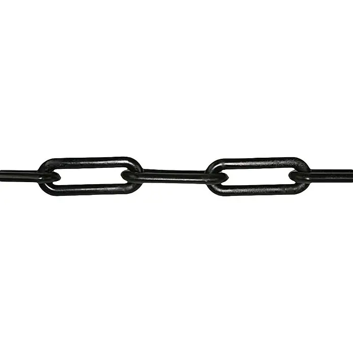 Stabilit Regenkette Meterware - 10 mm, Schwarz, Kunststoff - Detailaufnahme einer schwarzen Kette, die Robustheit und Sicherheit vermittelt. Ideal für industrielle oder dekorative Anwendungen.