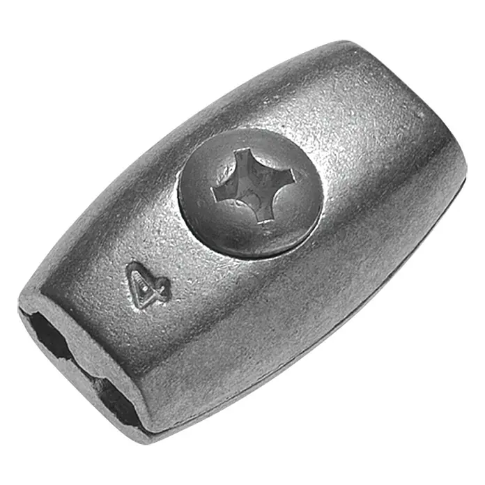 Stabilit Drahtseilklemme - 2 Stk., Für Seildurchmesser: 3 mm, Stahl - Metallseilklemme mit Schraube. Ideal zum Sichern und Verbinden von Drahtseilen, vielseitig einsetzbar und robust.