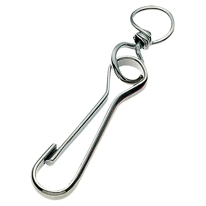 Stabilit Simplex-Karabinerhaken - Länge: 40 mm, Stahl, 2 Stk. - Karabinerhaken mit Ring. Der Karabiner ist aus Metall gefertigt und hat eine silberne Farbe. Ideal für Schlüsselanhänger oder andere kleine Gegenstände.