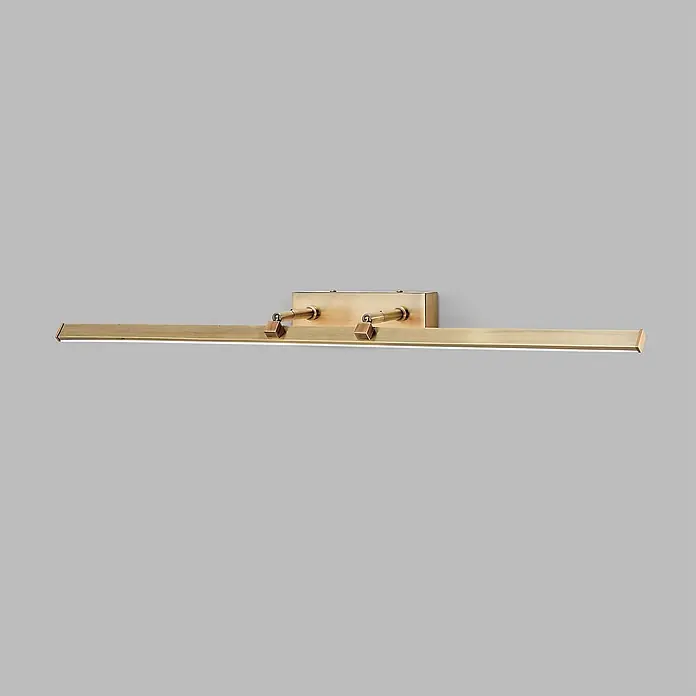 Orion Leuchten Wandleuchte - 15 W, L x B x H: 14,5 x 75 x 6 cm - Goldfarbene, rechteckige Bilderleuchte mit integriertem LED-Balken zur Beleuchtung von Kunstwerken.