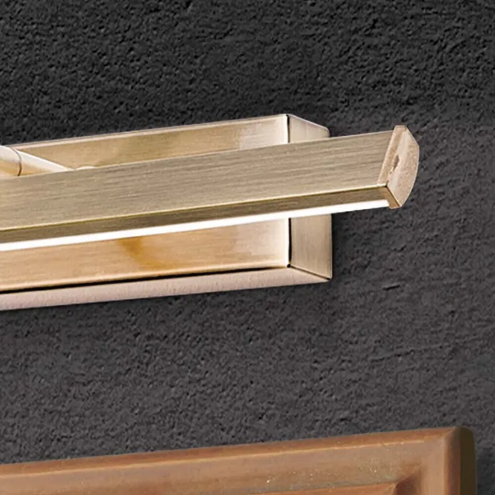 Orion Leuchten Wandleuchte - 6 W, L x B x H: 14,5 x 30 x 5 cm - Messingfarbene LED-Wandleuchte mit integriertem Lichtband.