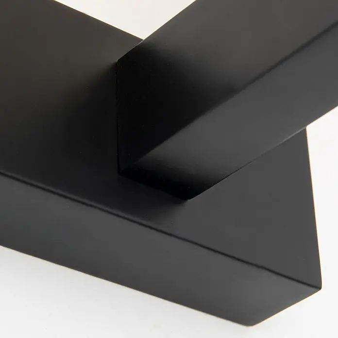 Orion Leuchten Wandleuchte - 20 W, L x B x H: 16 x 25 x 17,5 cm - Mattes schwarzes Geometrieelement mit scharfen Kanten.
