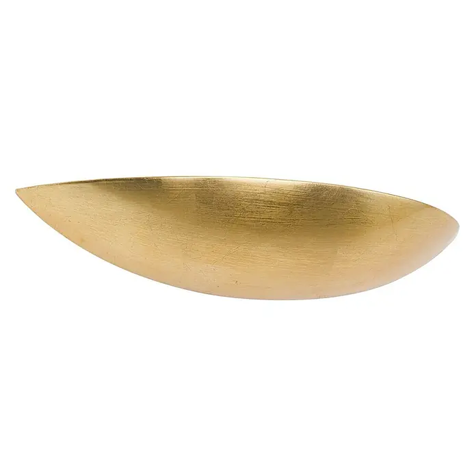 Orion Leuchten Wandleuchte - 150 W, L x B x H: 15 x 45 x 8,5 cm, R7s - Goldfarbene, bootförmige Dekoschale mit strukturierter Oberfläche.