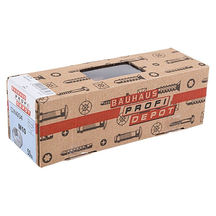Profi Depot Tuerca hexagonal A2 (M10, Ancho de llave: 17, Acero inoxidable, 50 uds.)