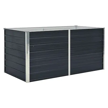 Furnicato Hochbeet aus verzinktem Stahl, Anthrazit, 160 x 80 x 45 cm